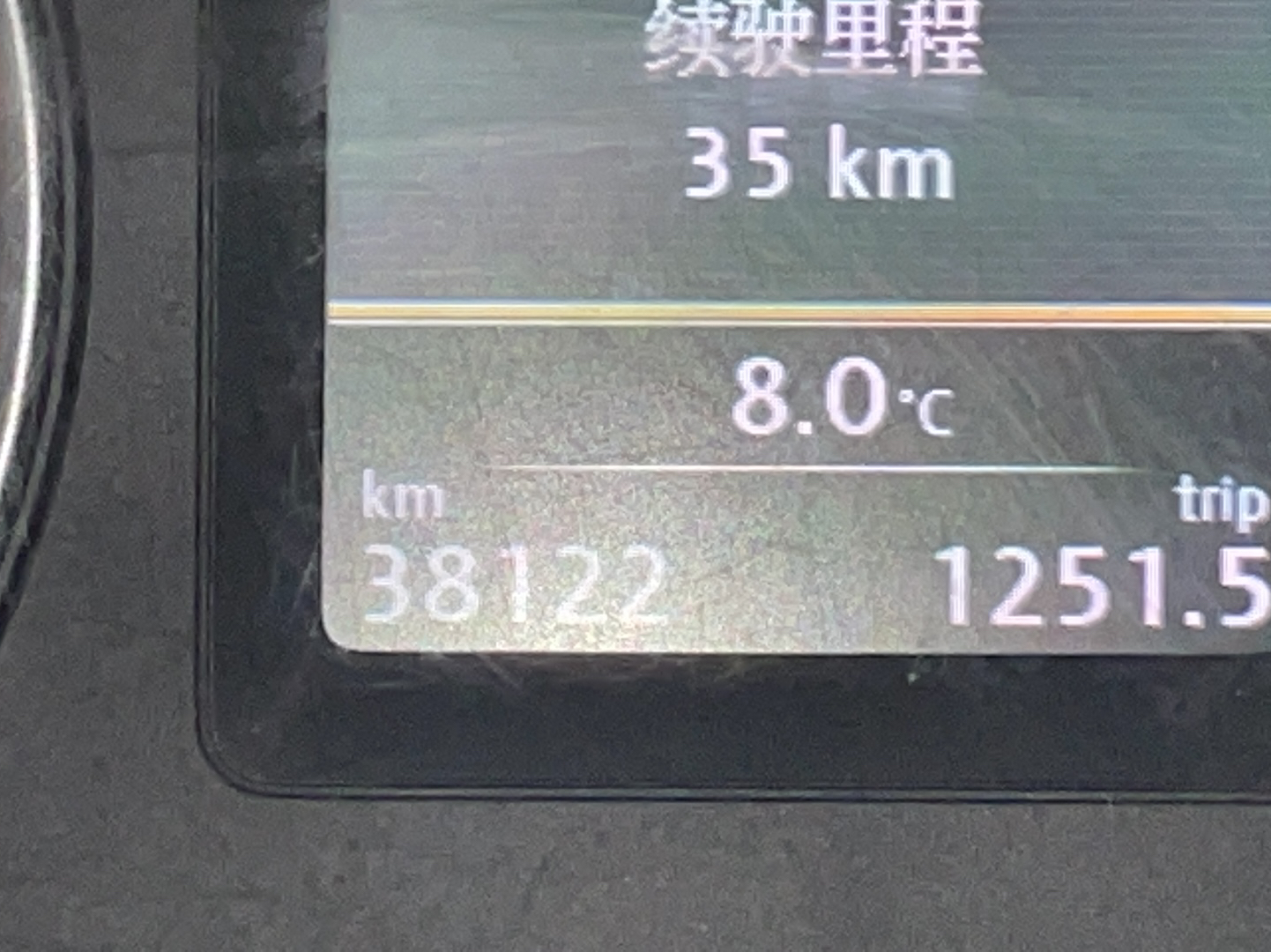 Used Volkswagen Tiguan 2013 2.0 TSI Automatic All-Wheel Drive Luxury Edition Odometer Close Up